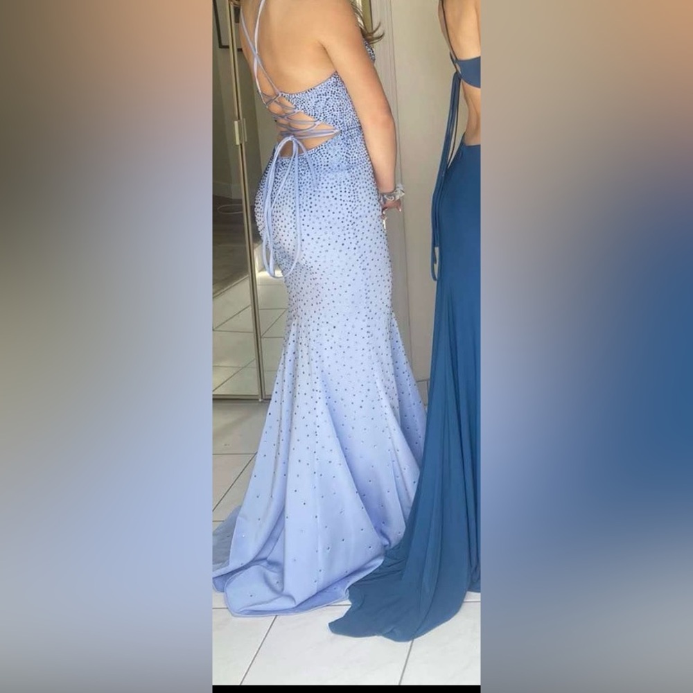 Faviana Light Purple Backless Dress